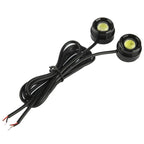 2x 1.5W Waterproof Eagle Eye Light White LED Light for Vehicles, Cable Length: 65cm