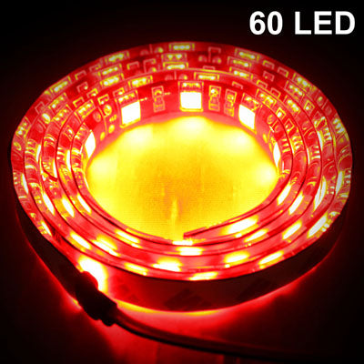 White 60 LED 5050 SMD Waterproof Flexible Car Strip Light, DC 12V, Length: 1m