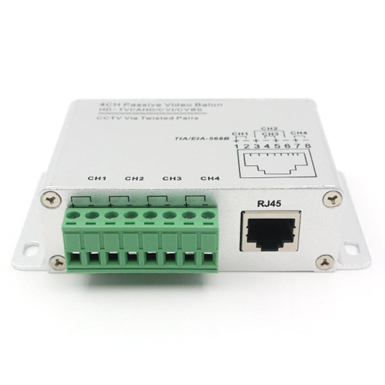 UTP 4 Channel Passive Video Balun Transceiver