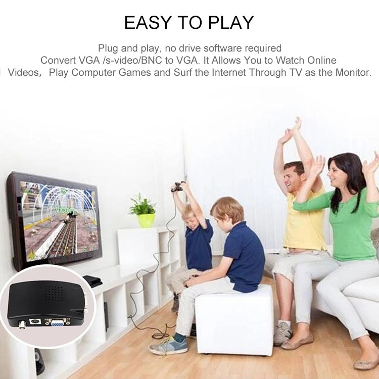 to VGA Signal Converter, S-Video / BNC