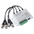 Passive Video Balun, CCTV Via Twisted Pairs, 4 CH UTP