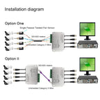 Passive Video Balun, CCTV Via Twisted Pairs, 4 CH UTP