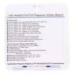 2 PCS 202P-HD Enhanced Version Coaxial CVI/TVI/AHD 1CH Passive Transceiver Video Balun — view 5
