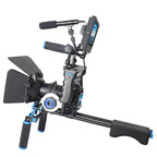 YELANGU YLG1103A-A Dual Handles Camera Shoulder Mount + Camera Cage Stabilizer Kit with Matte Box for DSLR Camera / Video Camera — view 3