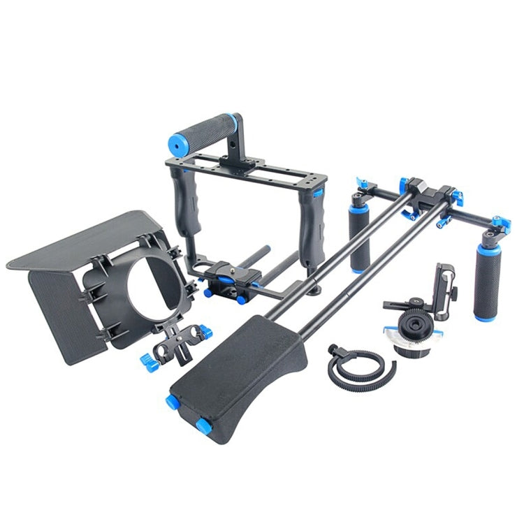 YELANGU YLG1103A-A Dual Handles Camera Shoulder Mount + Camera Cage Stabilizer Kit with Matte Box for DSLR Camera / Video Camera — view 4