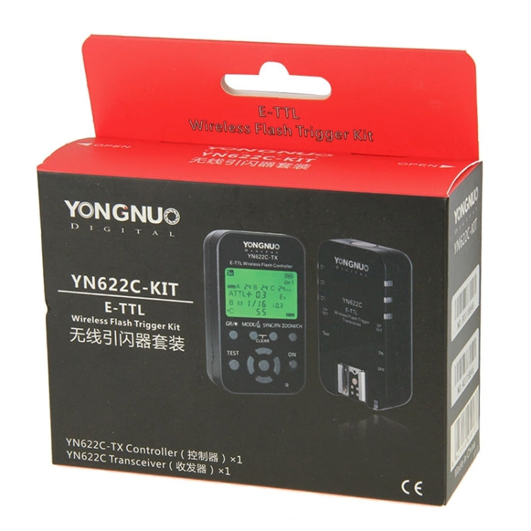 YONGNUO YN622C-KIT E-TTL Wireless Flash Trigger Controller + Transceiver Kit for Canon Camera