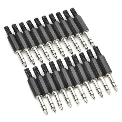 Jack Plug Adapter Connector (20 Pcs in One Package, the Price is for 20 Pcs), 6.5mm Audio