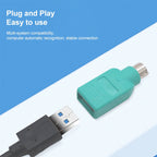 10 pcs USB Female to PS Male Convertor Plug