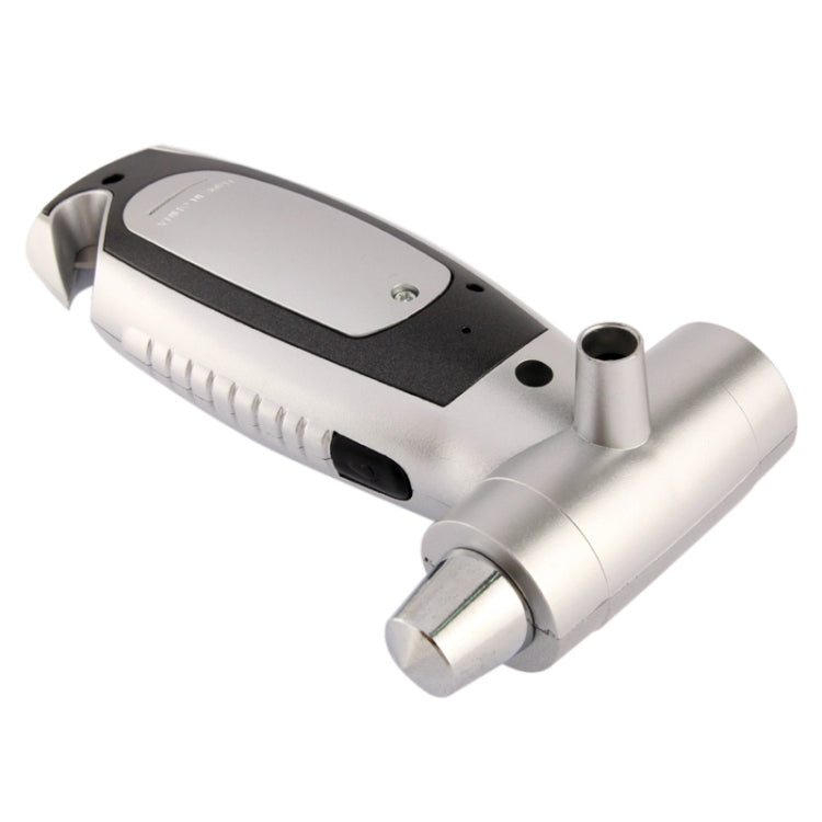 (Digital Tire Gauge + Flashlight + Emergency Hammer + Emergency Seat Belt Cutter) Emergency Utility Tool, 4 in 1