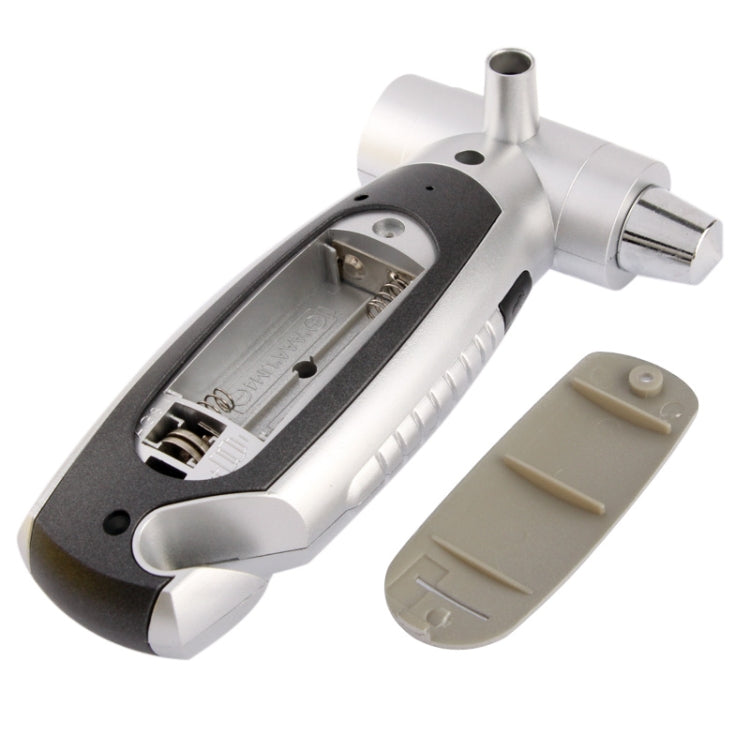 (Digital Tire Gauge + Flashlight + Emergency Hammer + Emergency Seat Belt Cutter) Emergency Utility Tool, 4 in 1