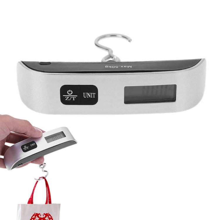 Portable LCD Digital Hanging Travel Luggage Scale with Indoor Thermometer, 50kg x 50g