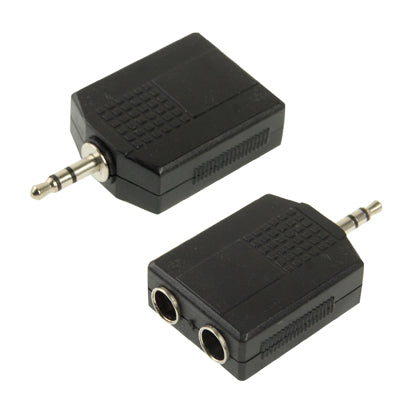 3.5mm Male to 2 Female 6.35mm Audio Adapter