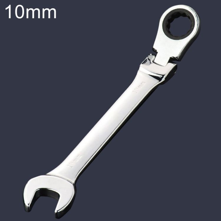 10mm Dual-use Opening Plum Ratcheting Angled Wrench, Length: 16cm