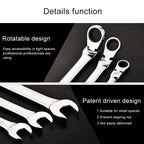 10mm Dual-use Opening Plum Ratcheting Angled Wrench, Length: 16cm