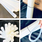 10 PCS Practical Transparent White Hot Melt Glue Stick, Size: 270 x 7mm