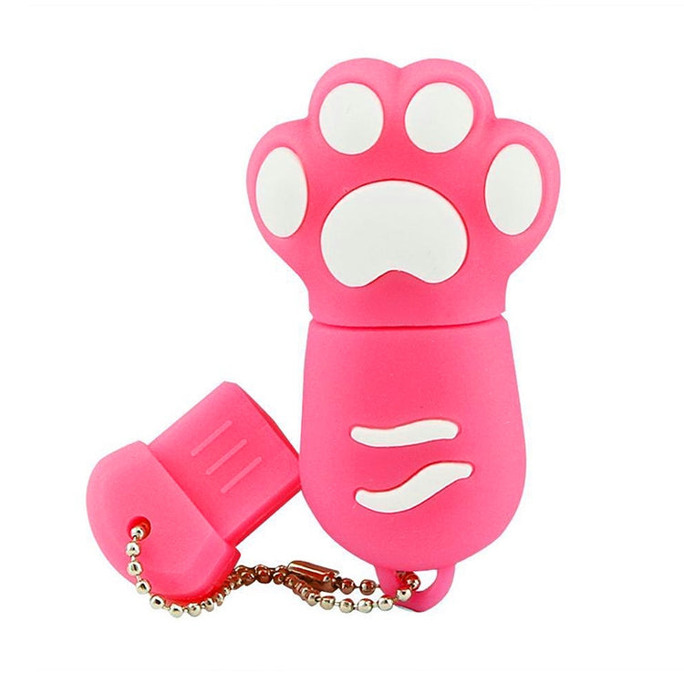 8GB Bear Paw Shaped Silicone USB 2.0 Flash Disk with Anti Dust Cup