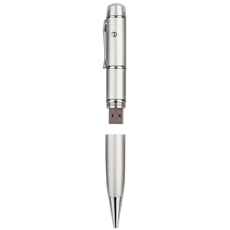 3 in 1 Laser Pen Style USB Flash Disk, Silver (2GB) — 2GB (Silver)