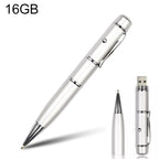 3 in 1 Laser Pen Style USB Flash Disk, Silver (16GB)