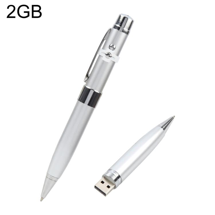 3 in 1 Laser Pen Style USB Flash Disk, Silver (16GB)