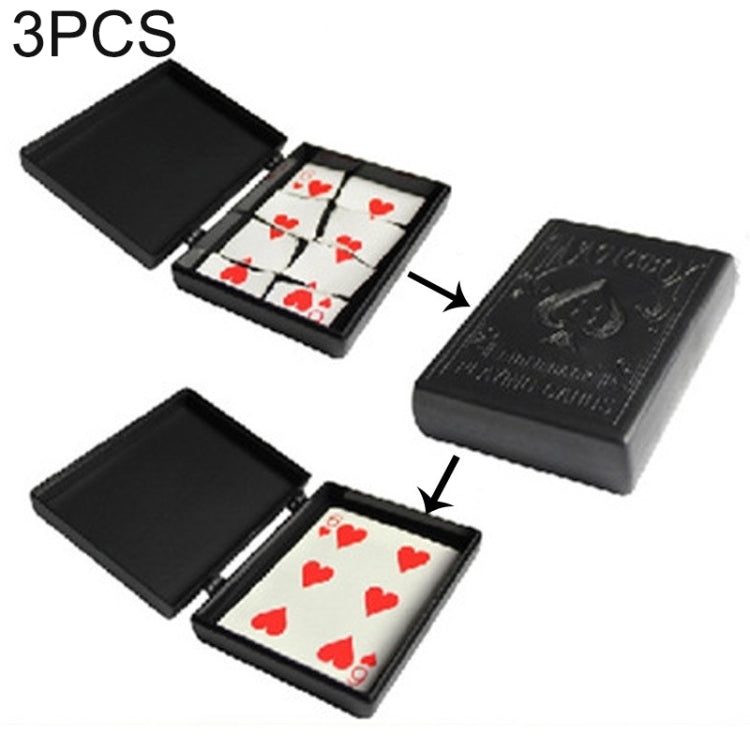 3 PCS Restore Box Broken Paper Card Case Close-up Magic Trick Toy(MG0290)