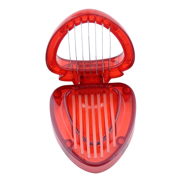 Kitchen Tool Plastic Strawberry Slicer Fruit Knife with Stainless Steel Blade