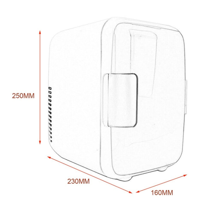 4L Mini Car Refrigerator Electric Cooler / Warmer, Random Color Delivery