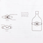 Celsius Degree Digital LCD Display Wine Bottle Thermometer, Suitable Bottle Diameter: 65-80mm (Black + Silver)