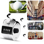 Retro Style 0.8 inch 4-digit Screen Mechanical Manual Metal Counter