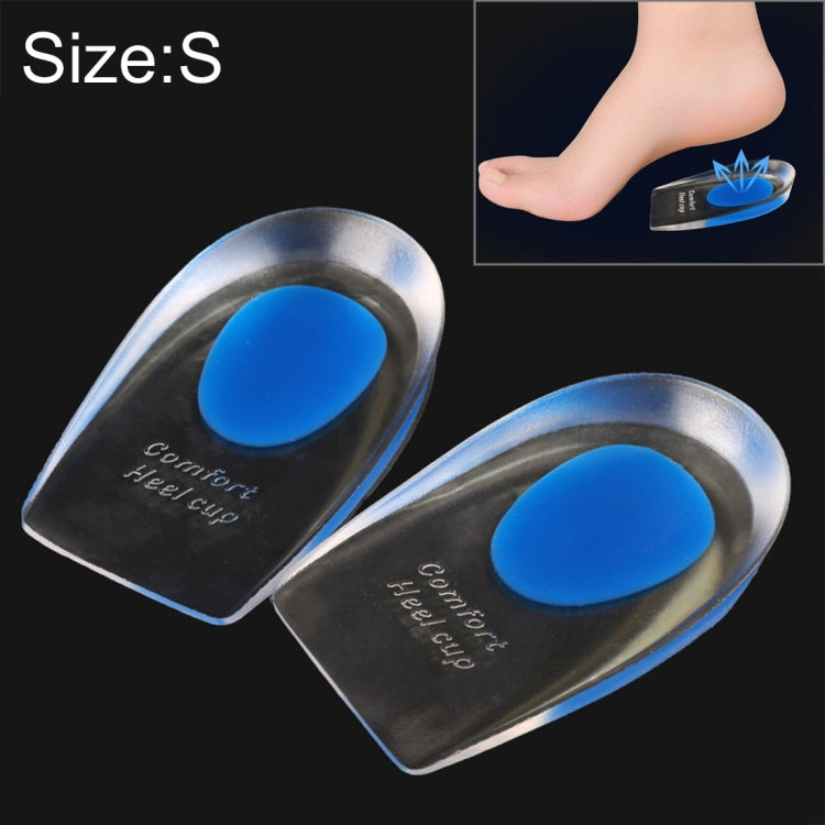 Women Silicone Gel Comfort Heel Cups Pads Half Pads, Size: S, 1 Pair