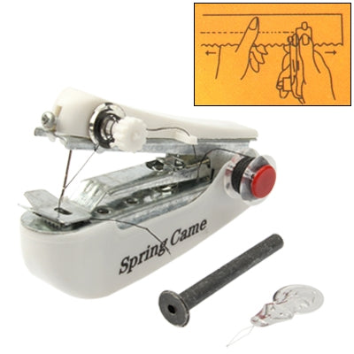 Handheld Mini Mechanical Sewing Machine, Random Color Delivery — view 2