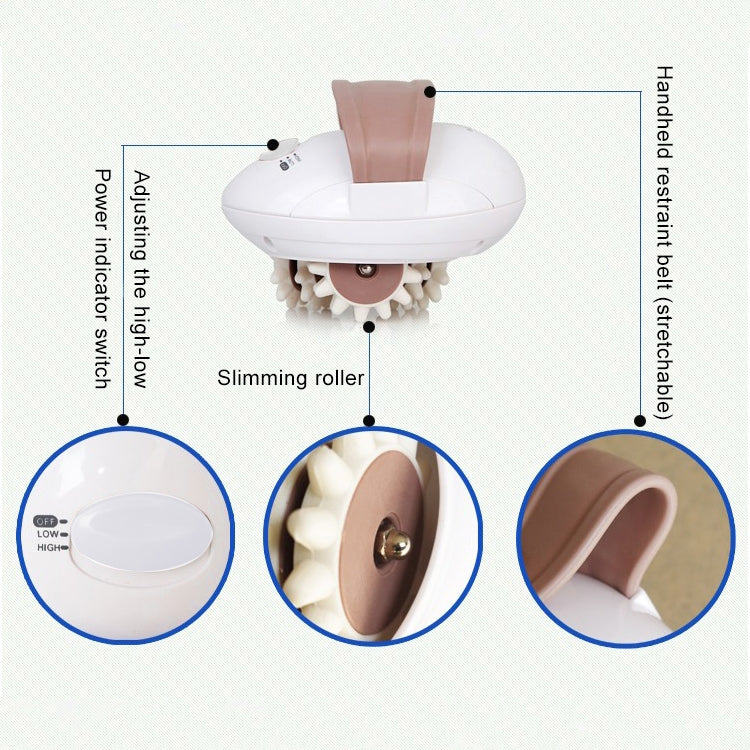 3D Mini Full Body Slimming Massager Roller Electric Slimmer Loss Weight Device, EU Plug