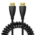 1.4 Version, Gold Plated 19 Pin HDMI Male to HDMI Male Coiled Cable, Support 3D / Ethernet, Length: 60cm (can be extended up to 2m)