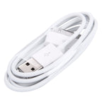 USB Cable for iPhone 4 & 4S, iPhone 3GS/3G, iPad 2, iPod Touch, Length: 1m (With Packing) — White