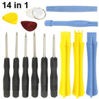 (Screwdrivers + Plastic Opening Tools) Professional Premium Precision Phone Disassembly Tool, 14 in 1