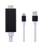 8 Pin to HDMI HDTV Adapter Cable with USB Charger Cable — Silver
