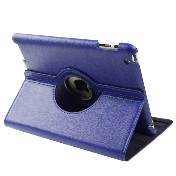 360 Degree Rotatable Leather Case with Sleep / Wake-up Function & Holder for New iPad (iPad 3)