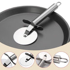 LsCook Stainless Steel Round Pizza Cutter Knife