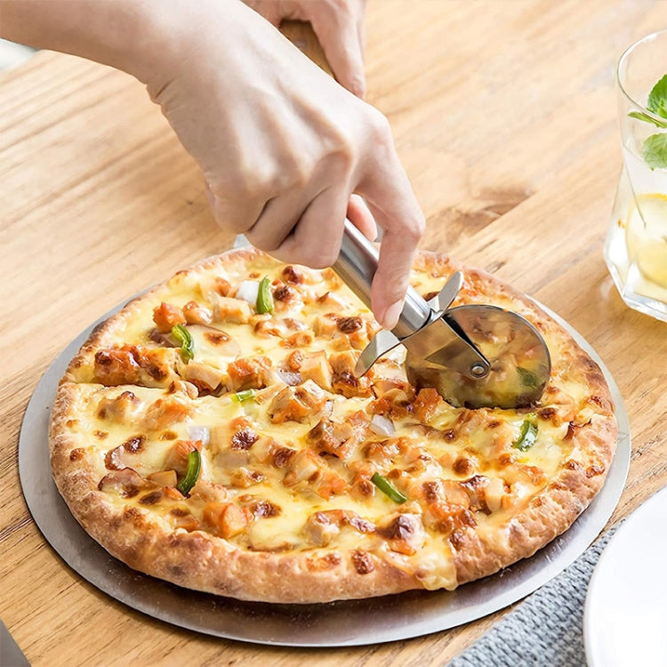LsCook Stainless Steel Round Pizza Cutter Knife