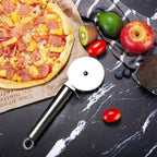 LsCook Stainless Steel Round Pizza Cutter Knife