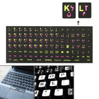 Arabic Learning Keyboard Layout Sticker for Laptop / Desktop Computer Keyboard — Arabic