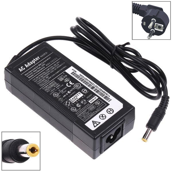 AC Adapter 19V 4.74A 90W for Lenovo Notebook, Output Tips: 5.5 x 2.5mm, EU Plug