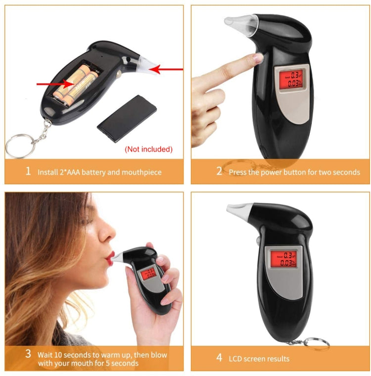 LCD Digital Alcohol Tester Breathalyzer, Alcohol Tester 2 — view 13
