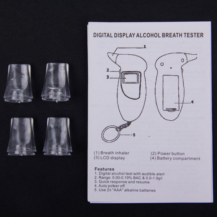 LCD Digital Alcohol Tester Breathalyzer, Alcohol Tester 2 — view 6