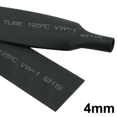 4mm Woer Flexible RSFR-H VW-1 Heat Shrink Tube, 125℃, Length: 10m
