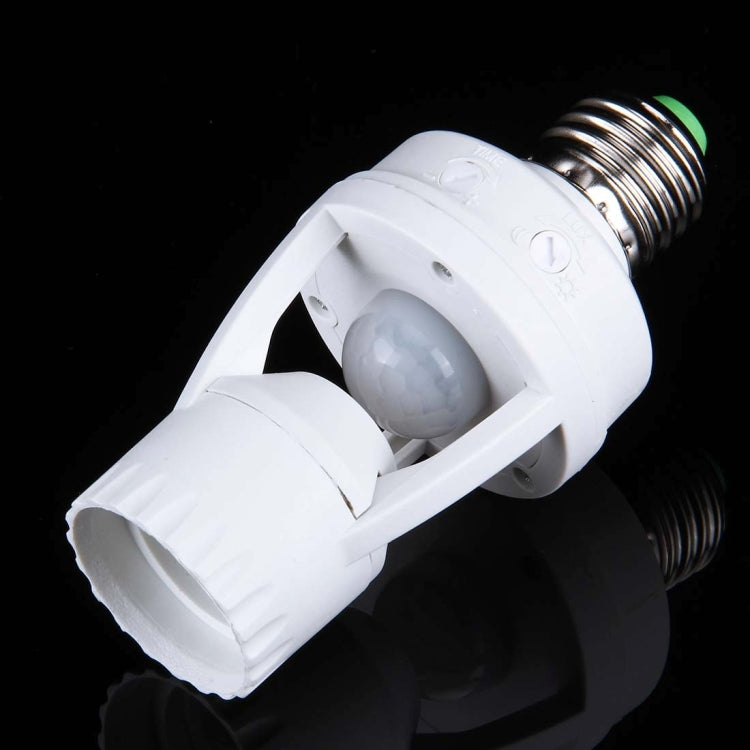 360 Degrees E27 60W PIR Motion Sensor Lamp Holder, Detection Range: Around 6m, AC 110-240V