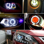80mm 5W 180LM Angel Eyes Circles Car Headlight COB LED Lights for Vehicles, DC 12-24V