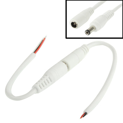 5.5 x 2.1mm DC Power Female Barrel to Male Barrel Connector Adaptor for LED Light Controller, Length: 20cm