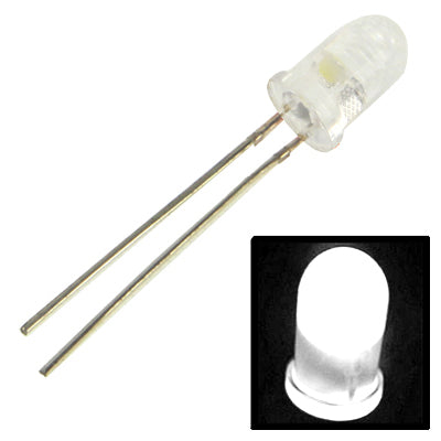 1000 PCS F5 Water Clear LED Emitting Diode Lamp, 1000 PCS, White Light, 1000 PCS, Red Light
