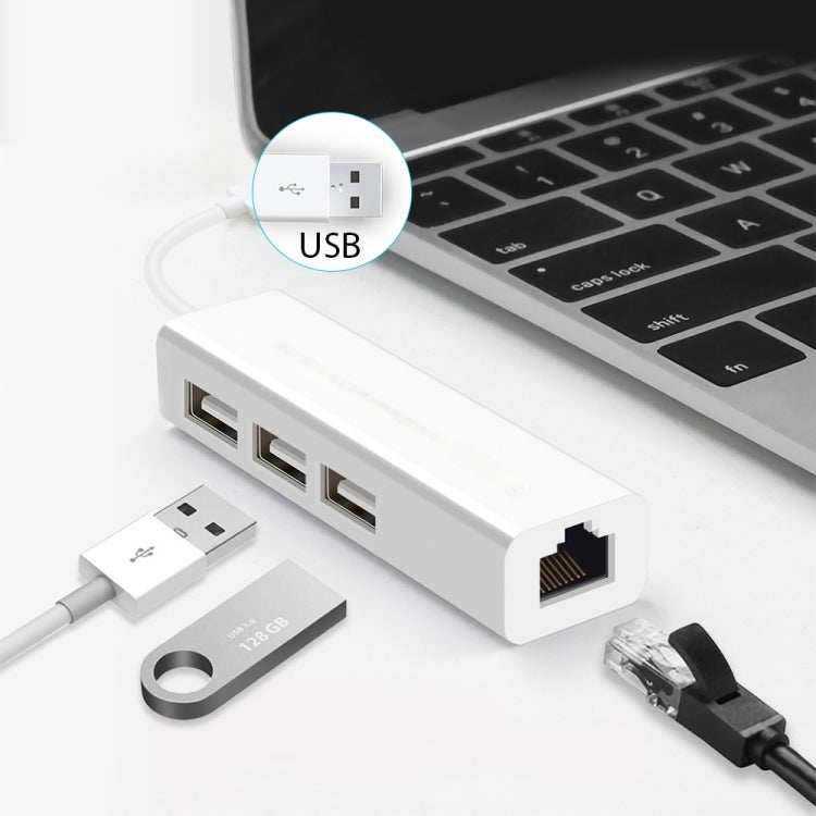 Ethernet Network Adapter + 3 Ports USB HUB