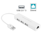 Ethernet Network Adapter + 3 Ports USB HUB — USB